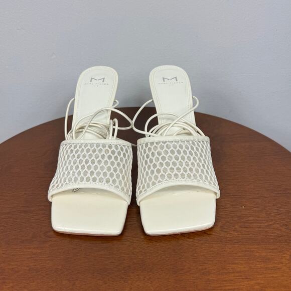 Marc Fisher LTD Dallyn Ankle Tie Sandal in Ivory Size 9.5 - Picture 3 of 9